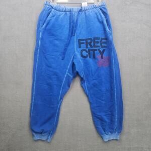 Free City Blue Sunfade Sweatpants Jogger Pants Size Small Loungewear